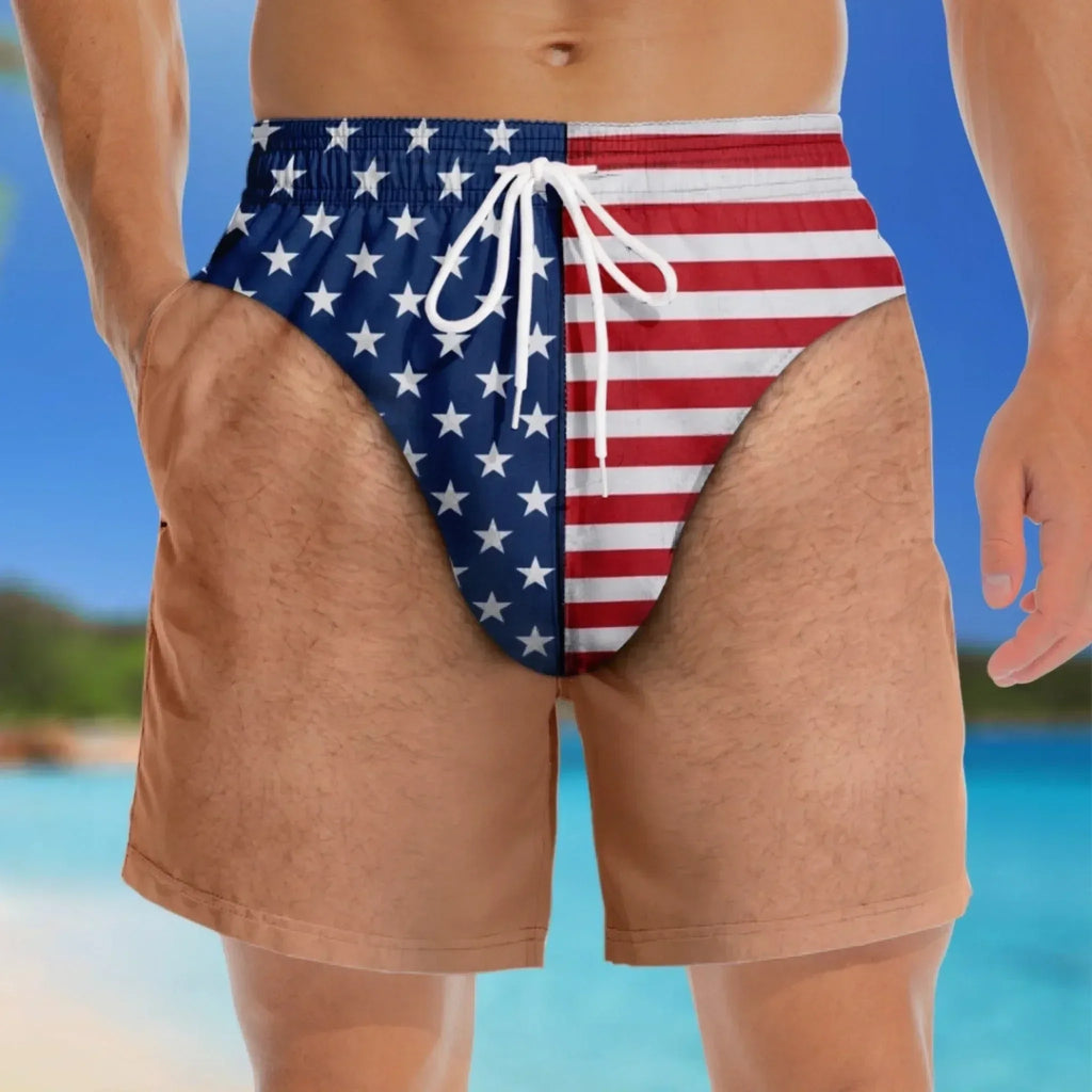 Premium Patriotic Men Swim Trunks TNSM